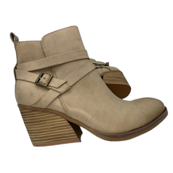 KORKS women’s size 7.5 Heidi Booties in cream NWOB - Picture 8 of 11